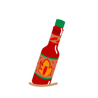 throw button designed with salsa bottle